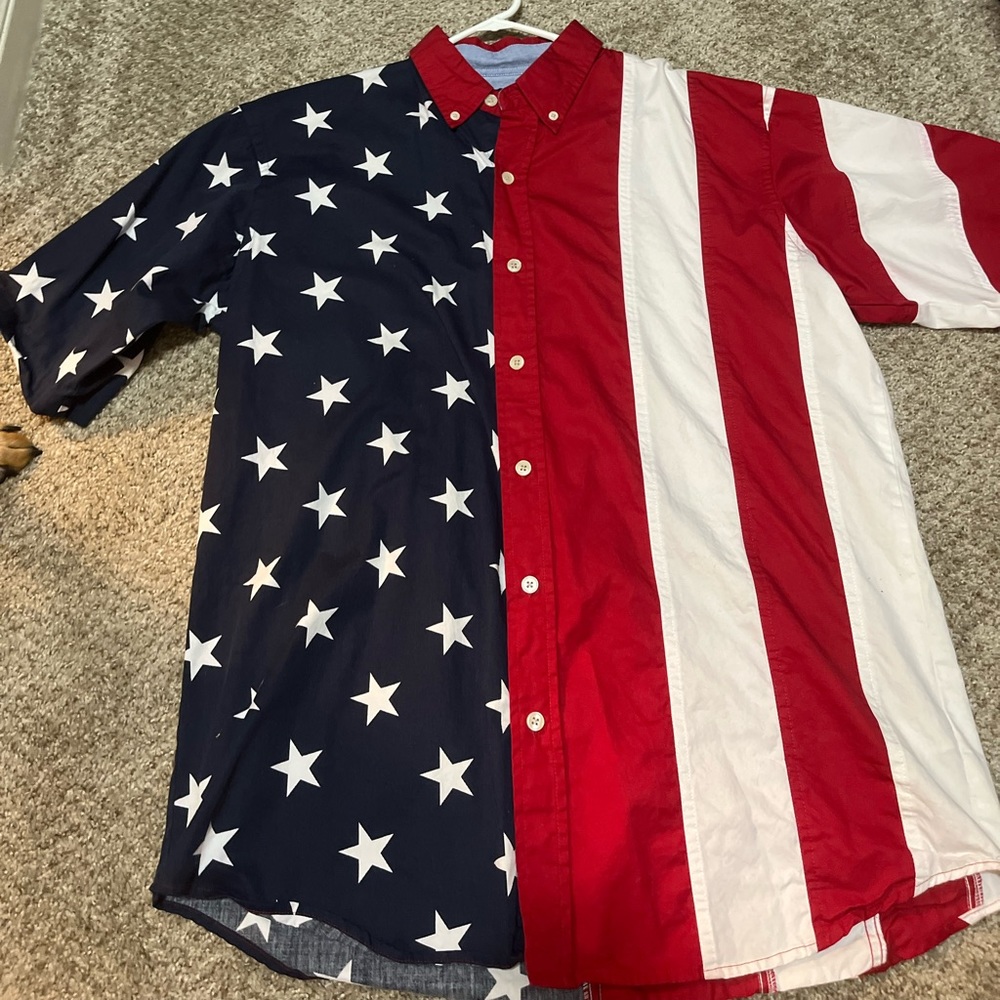 *4th of July* Mens Large American Pride Short Sleeve